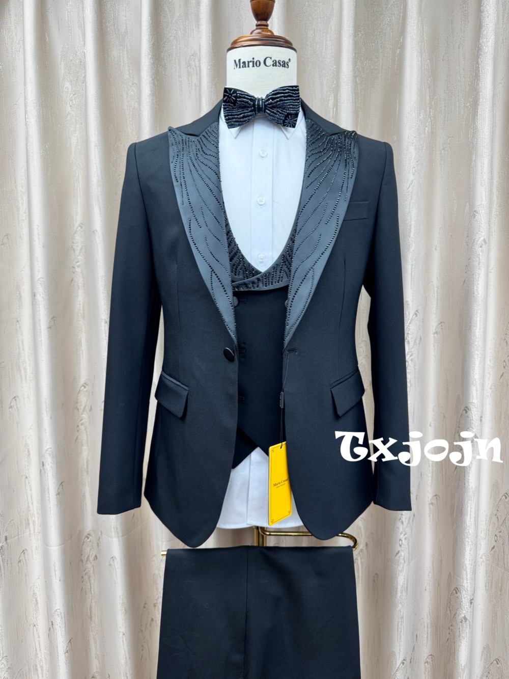 Men'S Formal Wear In Wedding - ชุดสูทผู้ชายสุดหรู 3 ชิ้น ชุดเจ้าบ่าวงานแต่งงาน ปกแหลม ทรงเข้ารูป