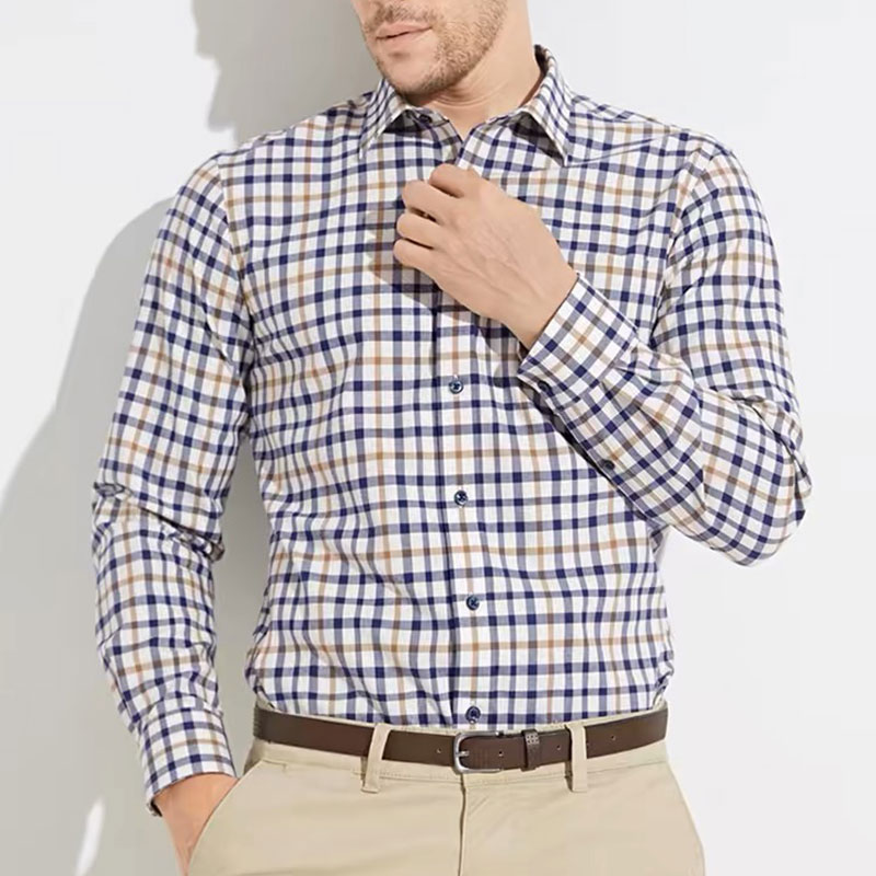 Men Formal Wear For Summer - เสื้อเชิ้ตแขนยาวสำหรับผู้ชาย, เสื้อผ้าฝ้ายแท้ระบายอากาศได้สวมใส่สบายธุรกิจลำลองเข้ารูปเสื้อเชิ้ตเทรนด์ฤดูใบไม้ผลิและฤดูร้อน