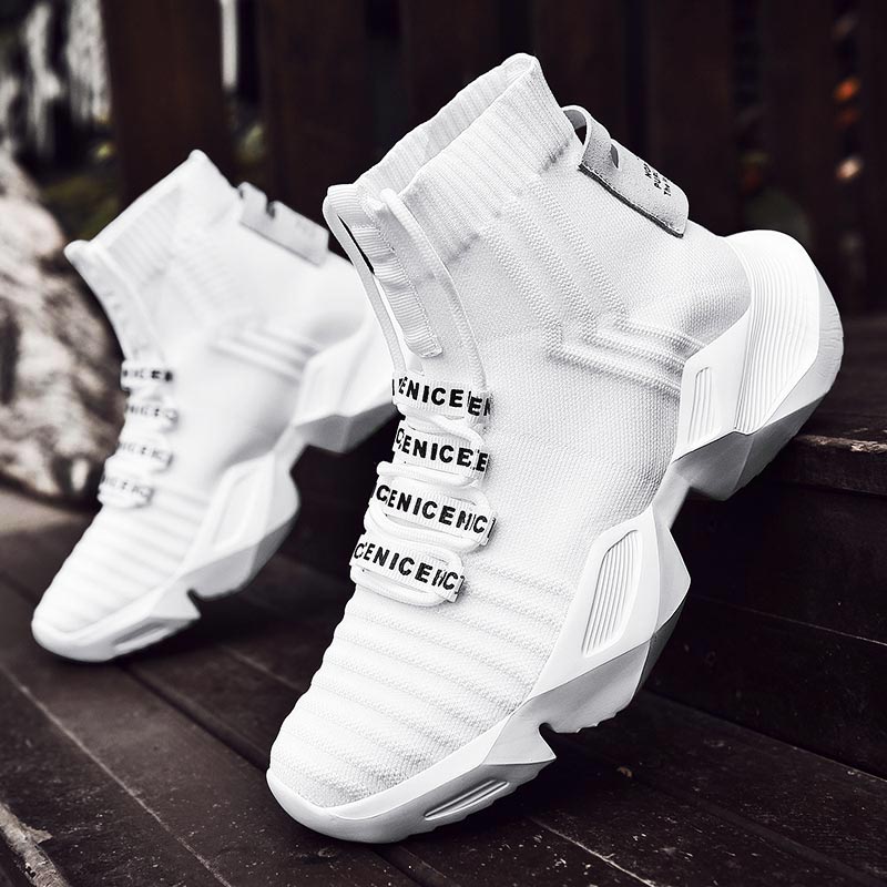 Men Formal Wear Wedding Guest - Plus ขนาดสูงขนาดใหญ่กีฬาถุงเท้า Boot ถุงเท้าผู้ชายรองเท้าผ้าใบรองเท้าวิ่งผู้ชายกีฬารองเท้าสีขาวกีฬารองเท้าผู้ชายถัก Gym GME-1560