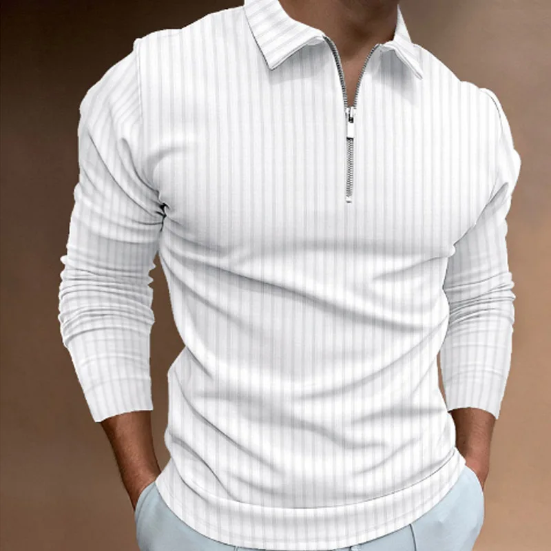 เสื้อโปโลแขนยาวลายทางสำหรับผู้ - Men'S Polo Formal Wear บทวิจารณ์และราคา