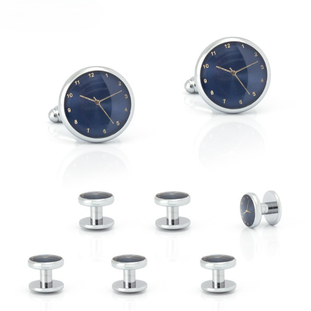 ชุดเครื่องประดับ 6 ชิ้น ประกอบ - Cufflinks Silver Set บทวิจารณ์และราคา