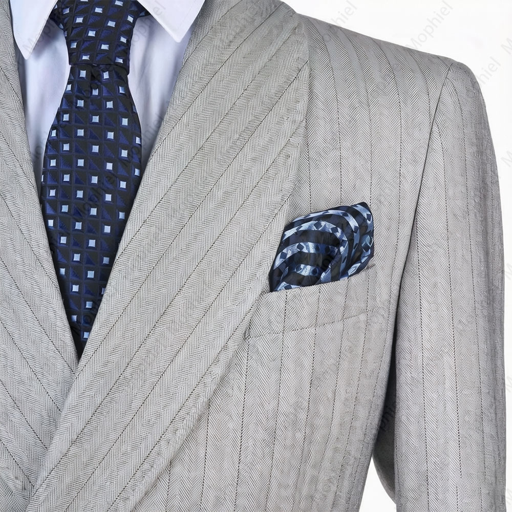 ชุดสูทผู้ชายสีเทาอ่อน Mophiel  - Men'S Formal Wear In Wedding บทวิจารณ์และราคา