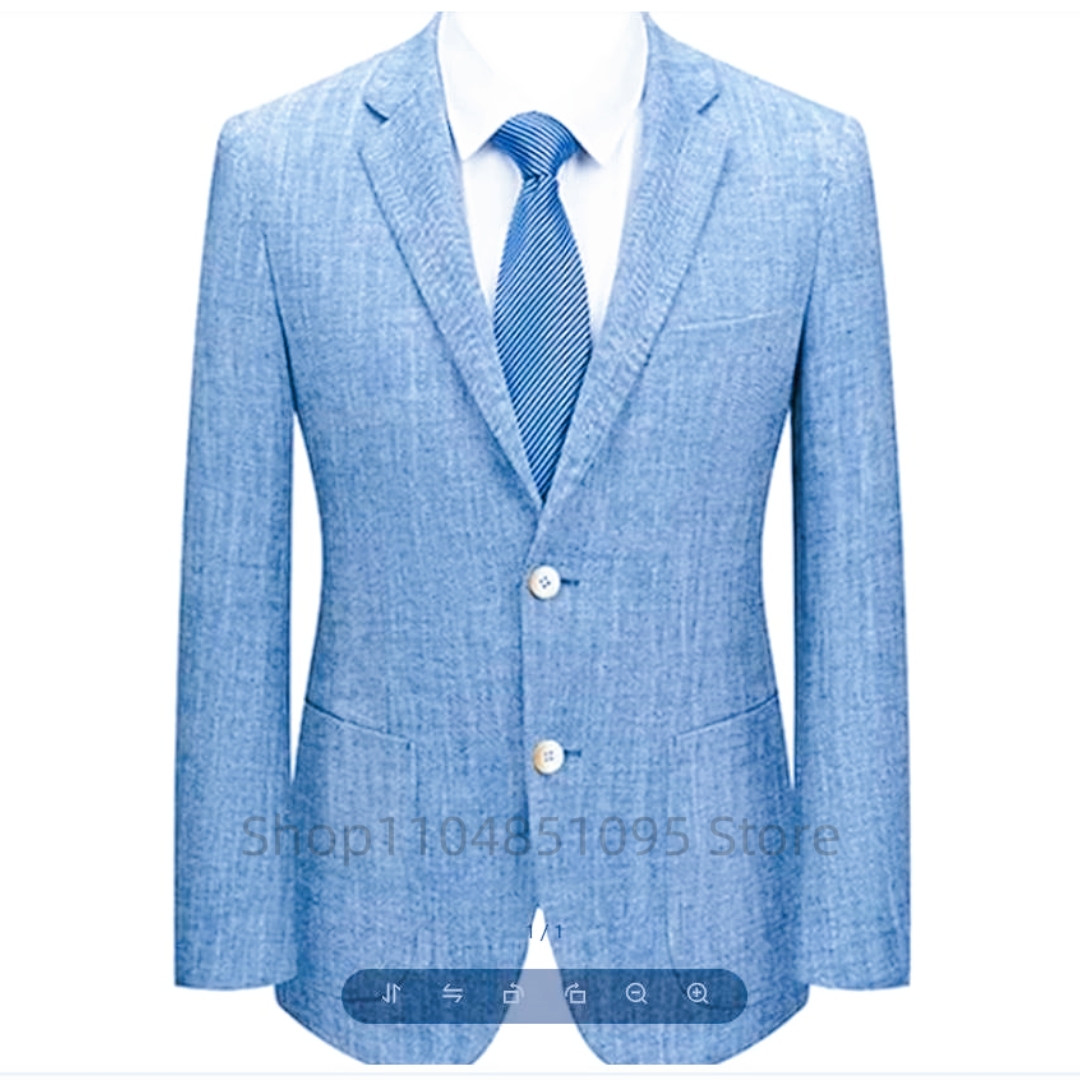 เสื้อสูทผู้ชายทรงเข้ารูป ผ้าลิ - Men Formal Wear For Summer บทวิจารณ์และราคา