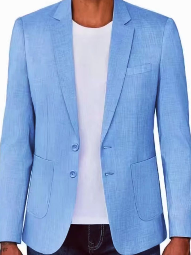 เสื้อเบลเซอร์ผ้าลินินสีเบจ/น้ำ - Men Formal Wear For Summer บทวิจารณ์และราคา