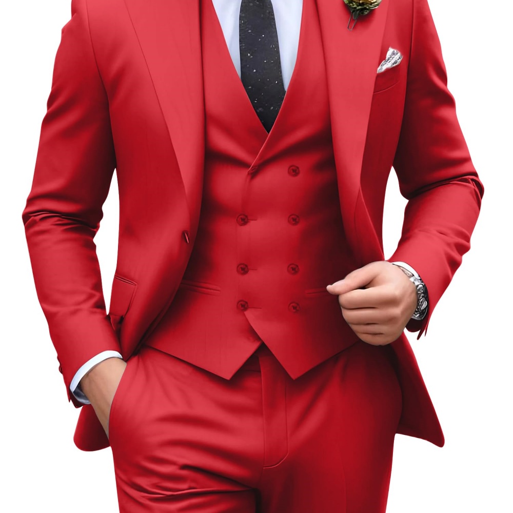 ชุดสูทผู้ชายสีพื้น 3 ชิ้น สำหร - Men'S Formal Wear In Wedding บทวิจารณ์และราคา