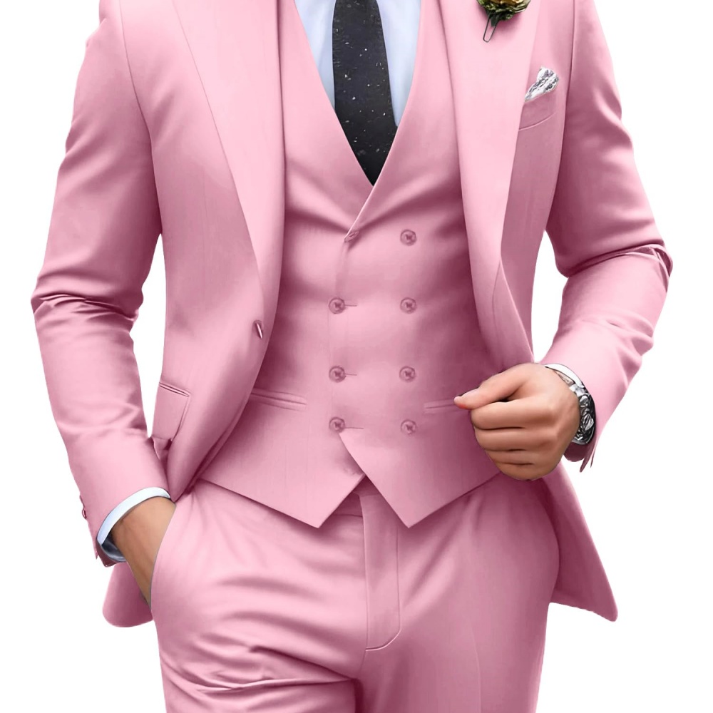 ชุดสูทผู้ชายสีพื้น 3 ชิ้น สำหร - Men'S Formal Wear In Wedding บทวิจารณ์และราคา