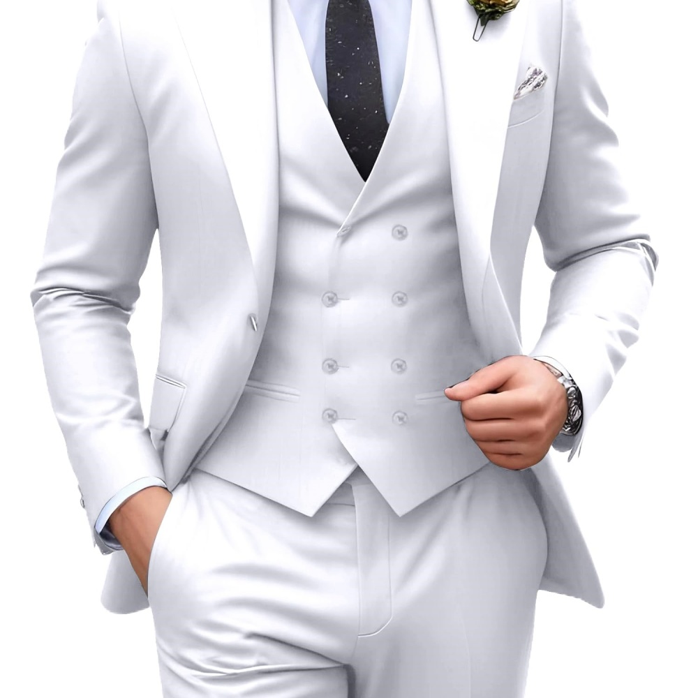 ชุดสูทผู้ชายสีพื้น 3 ชิ้น สำหร - Men'S Formal Wear In Wedding บทวิจารณ์และราคา