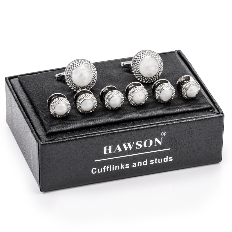ชุดกระดุมข้อมือและกระดุมเสื้อแ - Cufflinks Silver Set บทวิจารณ์และราคา