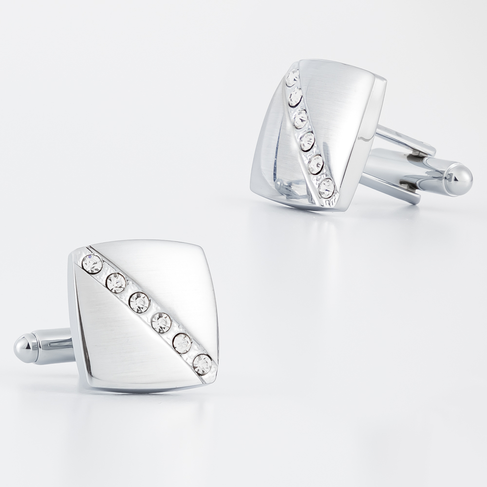ชุดกระดุมข้อมือและคลิปหนีบเนคไ - Cufflinks Silver Set บทวิจารณ์และราคา