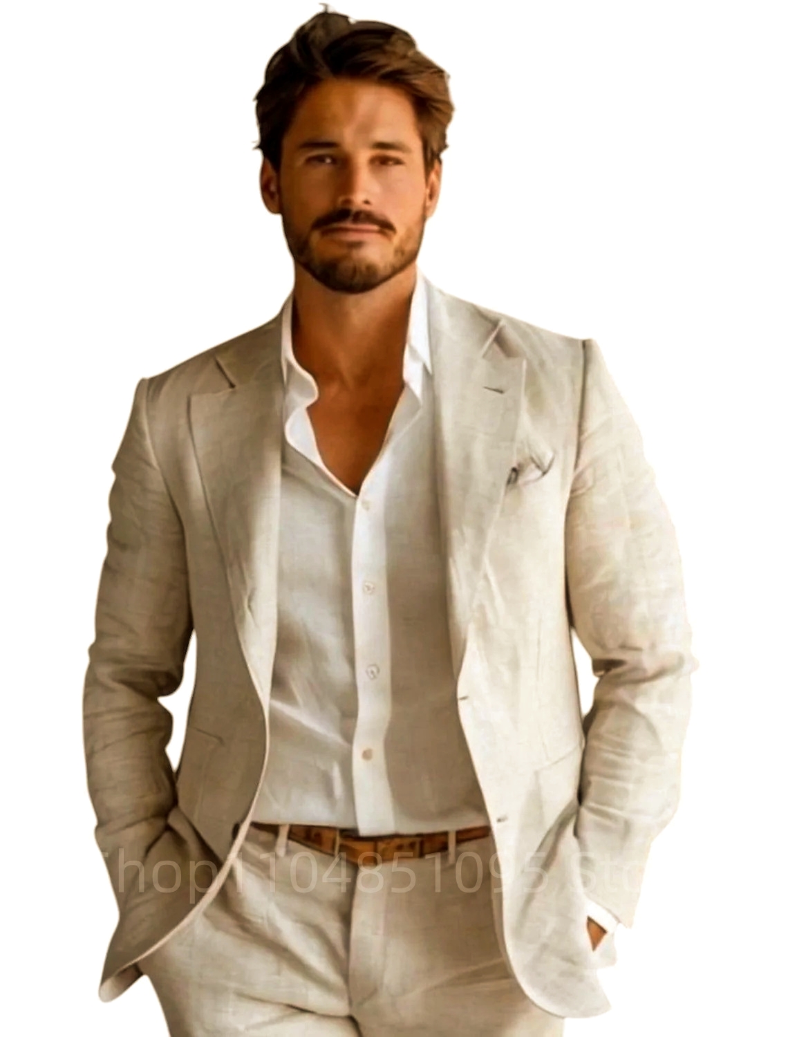เสื้อเบลเซอร์ผ้าลินินสีน้ำเงิน - Men Formal Wear For Summer บทวิจารณ์และราคา