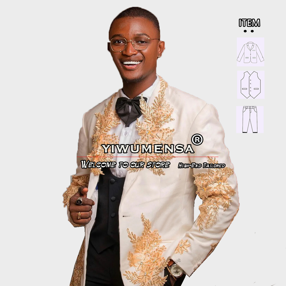 ที่กําหนดเอง 3 ชิ้นชุดผู้ชายอย - Men'S Formal Wear In Wedding บทวิจารณ์และราคา