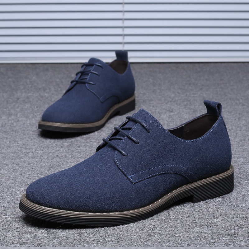 รองเท้าหนังกลับสีน้ำเงินกรมท่า - Formal Men Daily Wear Footwear บทวิจารณ์และราคา